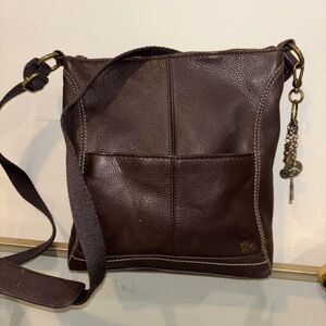 The Sak Lucia Brown Leather Crossbody Bag With Zipper